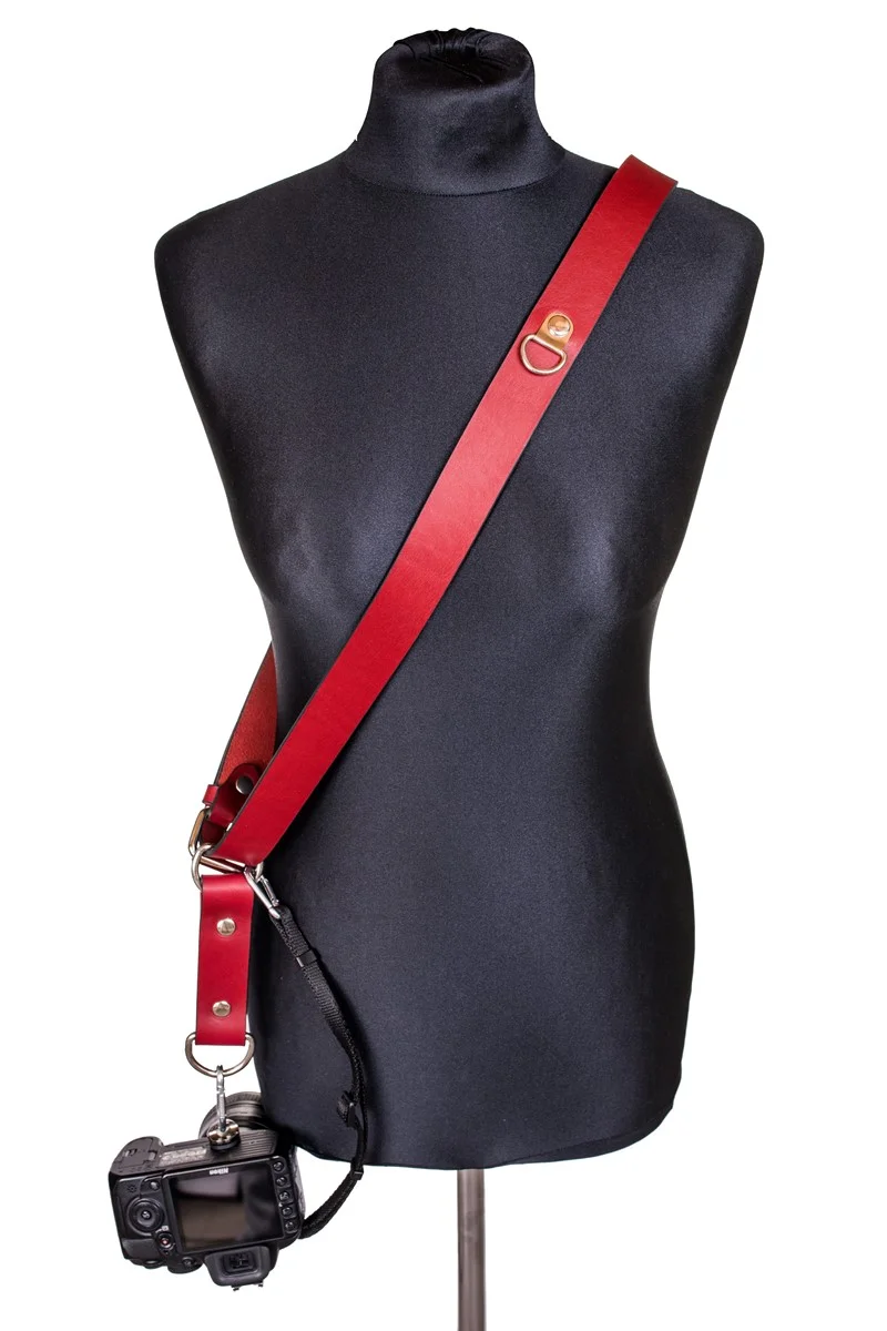 PAS NARAMIENNY FOTOGRAFICZNY ONE-BODY-SLIM CZERWONY - obrazek 6