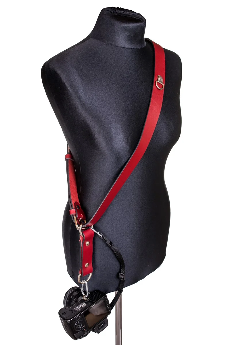PAS NARAMIENNY FOTOGRAFICZNY ONE-BODY-SLIM CZERWONY - obrazek 7